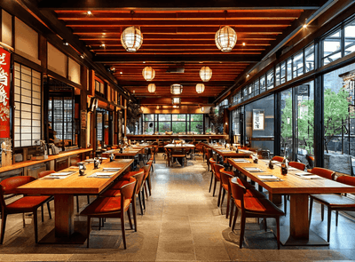 фотография ресторана в аутентичном японском стиле
